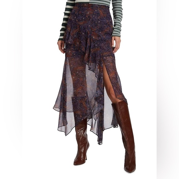 Veronica Beard Trixie Silk Skirt - Picture 3 of 13